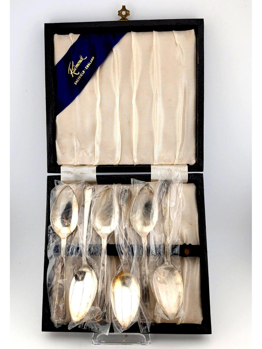 Raimond Sheffield England Silver Plated 6 Grapefruit Spoon Set 1 Missing Spoon